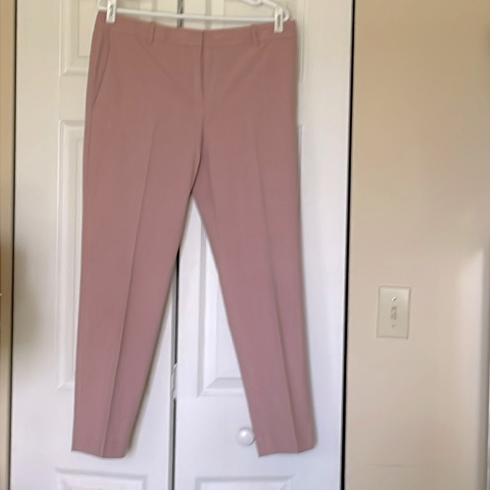 Ann Taylor rose colored slacks. Size 6. Belt loops. 4 pocket. Zip front.